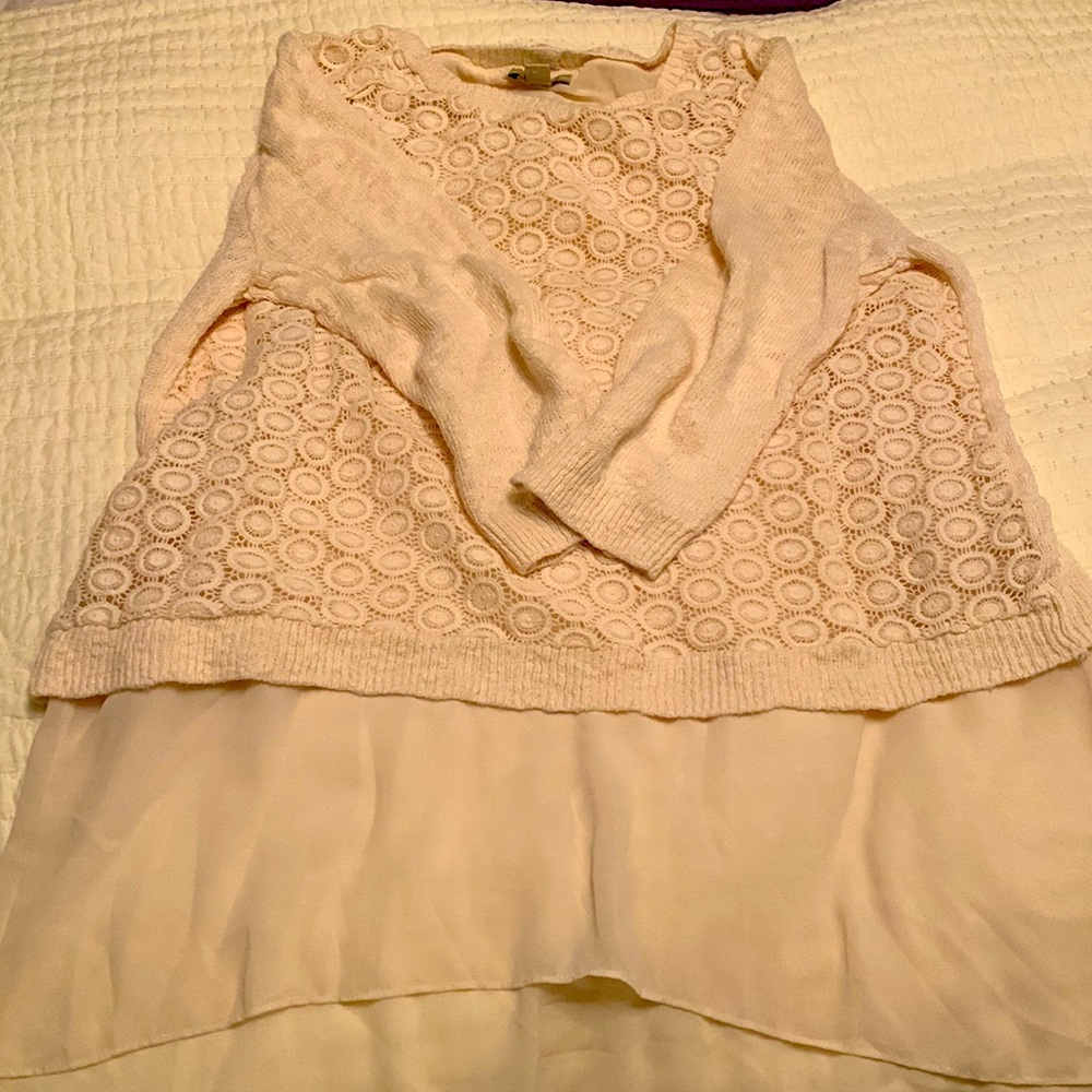 Lucky Brand sweater, large, cream